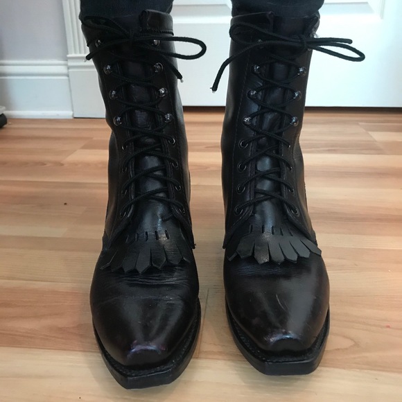 Stewert mfg co fine handmade boots leather cowgirl - Picture 6 of 8